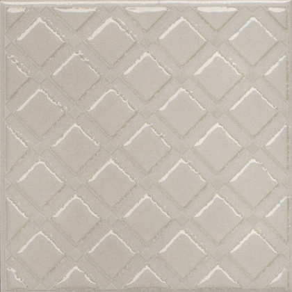 Декор Бахия 1 серый светлый глянцевый 9,8x9,8x0,7