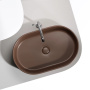 Умывальник чаша накладная овальная (цвет Темно-Коричневый Матовый) Element 608*385*122мм