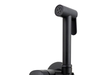 Комплект для гигиенического душа встроенный AQUATEK (cмеситель + гигиеническая лейка + шланг), матовый черный AQ1019MB ВЕГА 