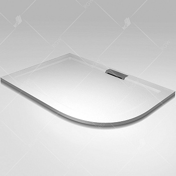 Душевой поддон  80*120*3,5 RGW GWS-41-L Белый/Асимметричный  Литьевой мрамор (Левый)