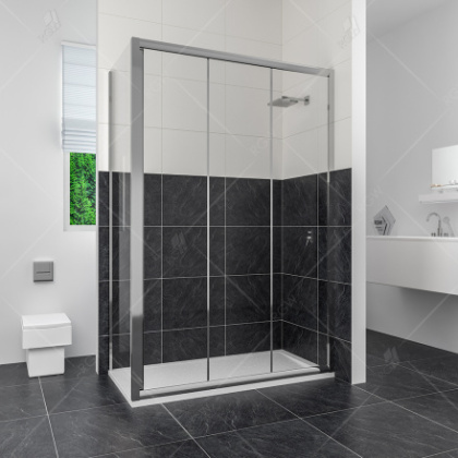 Душевой уголок RGW CL-40, 04094087-11, 80 х 70 x 185 см, дверь раздвижная, стекло прозрачное, хром