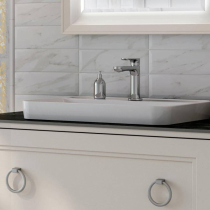 Смеситель для раковины OLE однорычажный без донного клапана 3/8, хром глянец