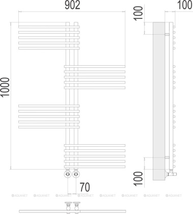 Полотенцесушитель Terminus Европа П20 70х1000  Полотенцесушитель Terminus Европа П20 70х1000