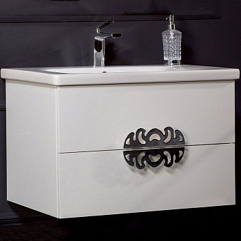 Тумба 80см*43,5 WHITE (керам.моноблок) 830-080-WH Boheme