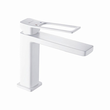 Смеситель для раковины латунь, белый S6901C