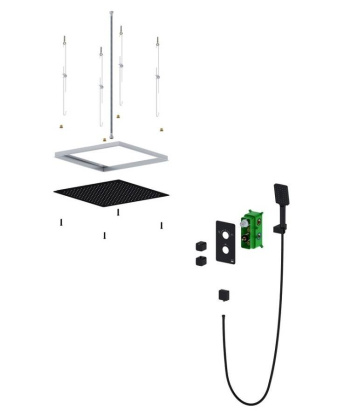 Душевая система Timo Petruma SX-5029/17SM скрытого монтажа с термостатом, золото матовое