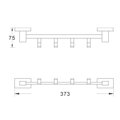 Планка с 4 крючками, SG5641T Shevanik, Оружейная сталь