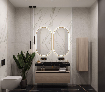 Зеркало Vallessi овальное 110x60см, золото 568-G Boheme