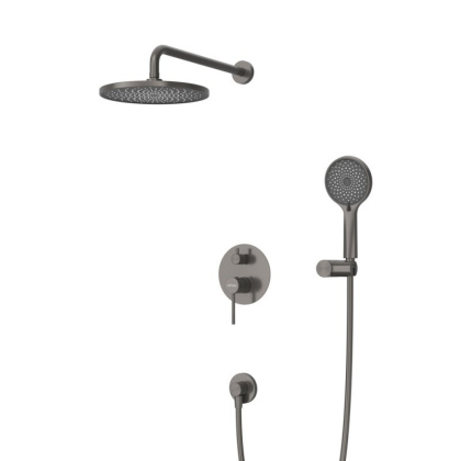 RELAX-DSET-IN Душевой комплект встраиваемый (смеситель встраиваемый, верхний душ, ручной душ со шлангом, штуцер с держателем), сатин