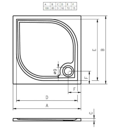 Панель для душевого поддона Riho Kolping P32 L 100x80x10 331L P32005000000000 Панель для душевого поддона Riho Kolping P32 L 100x80x10 331L P32005000000000