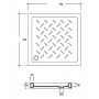 Поддон для душа квадратный керамический RGW CR B Черный 900x900, RGW 19170199-04