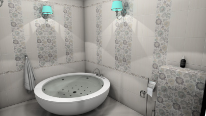 Плитка настенная 6233 Луиза бежевый (25см*40см*8мм) (11шт/1,1м2) , м2