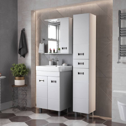 Тумба Onika Балтика-Квадро 60 напольная, белая (ум.Тигода 60)