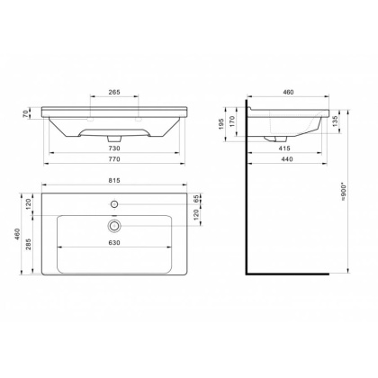 Раковина Santek Миранда 80