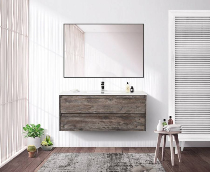 Тумба с раковиной подвесная BelBagno KRAFT 120 Rovere Tabacco, раковина белая Тумба с раковиной подвесная BelBagno KRAFT 120 Rovere Tabacco, раковина белая