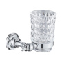 Стакан стекл с держателем, RG1112 Rose, Хром