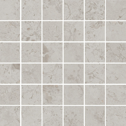 Декор Про Лаймстоун серый светлый матовый мозаичный 30x30x0,9