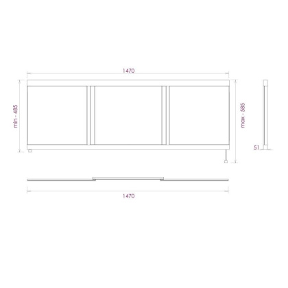 Экран под ванну Onika Одио Нова 150 белый Экран под ванну Onika Одио Нова 150 белый