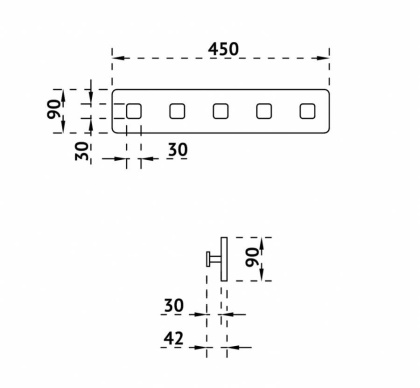 Вешалка ABBER Stein AS1650MB черная матовая