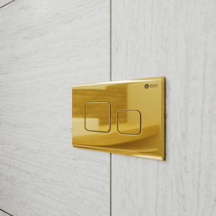 Клавиша смыва Point Афина PN44041G для инсталляции, золото