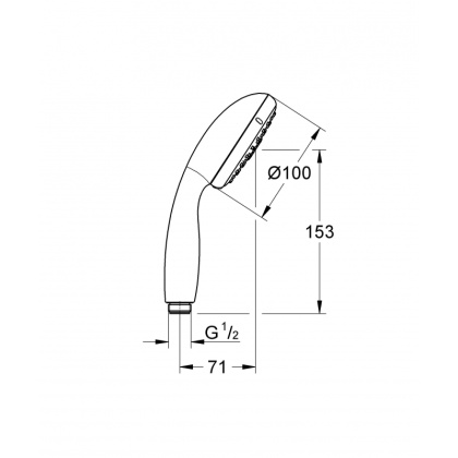 Душ ручной Grohe Tempesta New 100 28261002 хром