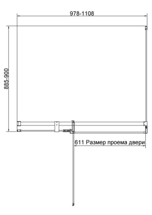 Душевой уголок Экстенза (Extenza) VSR-4EX901090CLGM, 900/1000*900, вороненая сталь, стекло прозрачное