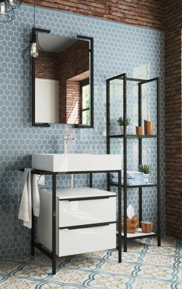 Комплект мебели Comfort Loft 700х495 напольный 2 ящика с ручками (ШхГхВ) 708х495х758 (тумба+металлический каркас) Комплект мебели Comfort Loft 700х495 напольный 2 ящика с ручками (ШхГхВ) 708х495х758 (тумба+металлический каркас)