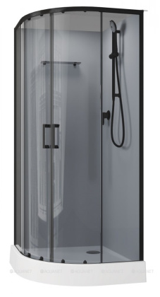 Душевая кабина Aquanet Passion EVO R black 90x90 набор 3
