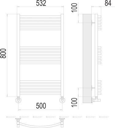 Полотенцесушитель Terminus Классик П16 500х800 Полотенцесушитель Terminus Классик П16 500х800