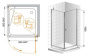 ELENA-W-A-1-80-C-Cr Душевой уголок