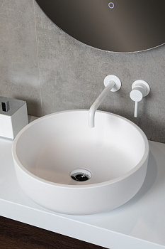 Раковина LV204 Corian white 41,5*14см