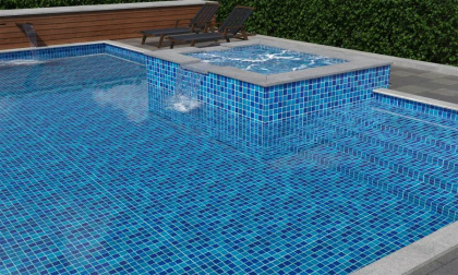 Керамическая мозаика, Crackle Blue Mixed Glossy 48х48, 5х5 см Керамическая мозаика, Crackle Blue Mixed Glossy 48х48, 5х5 см