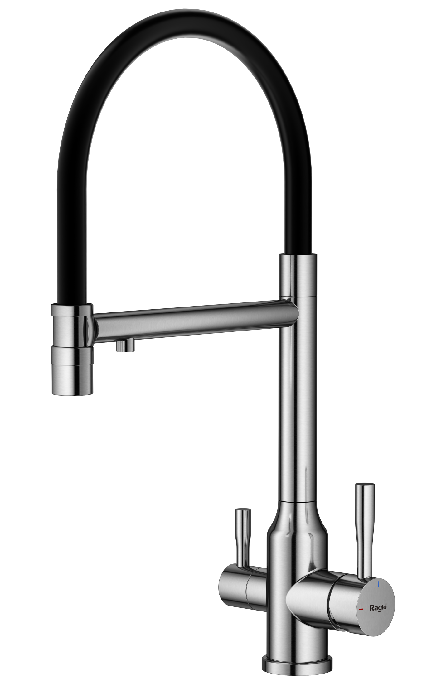 Смеситель Raglo для кухни со съемным гибким изливом, с магнитным фиксатором излива, с подключением фильтра питьевой воды R81.63.05