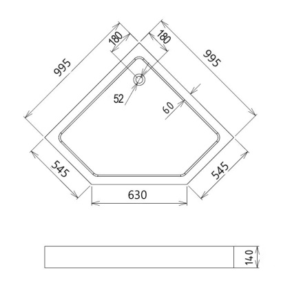 Душевой поддон Gemy ST11T
