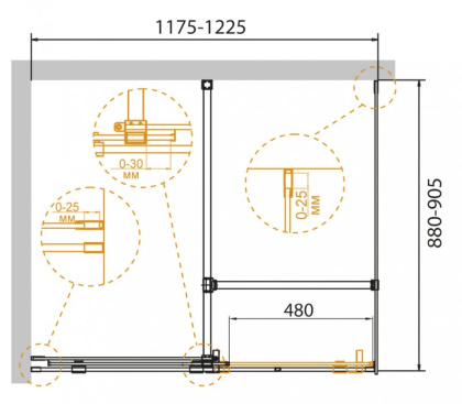 STREAM-AH-1-120/100-C-Cr Душевой уголок STREAM-AH-1-120/100-C-Cr Душевой уголок
