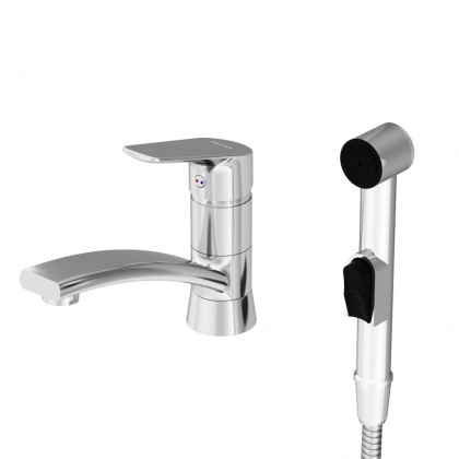 770230000 Origin Bit, Смеситель с поворотным изливом и гиг. душем