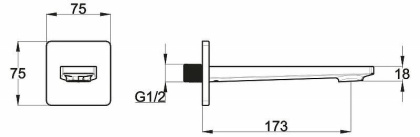 CARIN Излив для ванны хром CAR-BC-CRM CARIN Излив для ванны хром CAR-BC-CRM