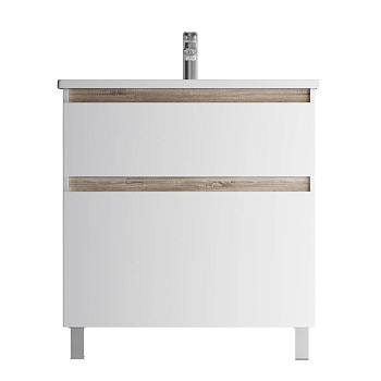 База под раковину X-Joy напольная с 2 ящиками, 81х77х44,5 см, белая, M85AFSX0802WG