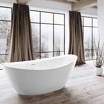 Ванна акриловая Vincea VBT-203, 1800*850*650, цвет белый, щелевой перелив