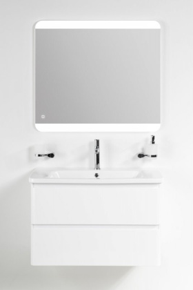 Тумба с раковиной подвесная  BelBagno ALBANO-CER 105 Rovere Vintage Bianco, раковина белая Тумба с раковиной подвесная  BelBagno ALBANO-CER 105 Rovere Vintage Bianco, раковина белая