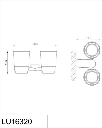 Подстаканник двойной RUSH Luson (LU16320)