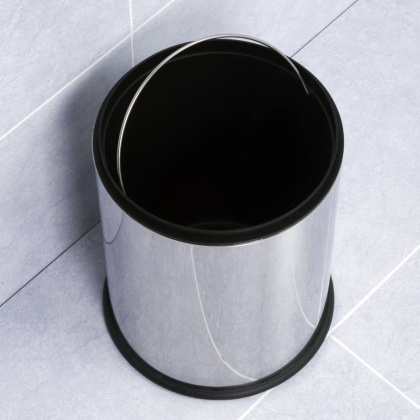 Ведро 5L, 21х27,5х21 см, хром, K-625