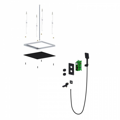 Душевая система Timo Petruma SX-5019/17SM скрытого монтажа с термостатом, золото матовое