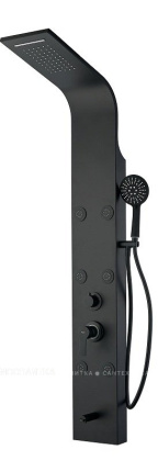 Душевая панель Galaxy Black с гидромассажем и изливом