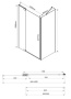 Душевой уголок Extra VSR-1E901090CGB, 900/1000*900, черный, стекло тонированное