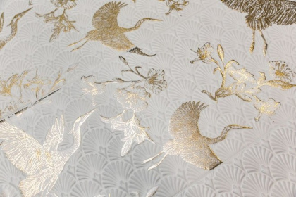 Декор HGD\A457\12161R Гарса Белый/Золотой/Металл (75см*25см*9мм) (6шт/1,125м2) Для стен, шт