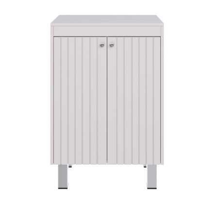 Шкаф Lemark ROMANCE 60см подвесной/напольный, с откидной корзиной для белья, цвет корпуса, фасада: Белый глянец