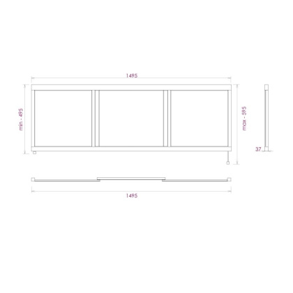 Экран под ванну Onika Одио 150 белый Экран под ванну Onika Одио 150 белый