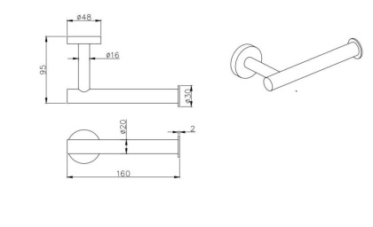 Бумагодержатель AQUATEK AQ4008CR ВЕГА
