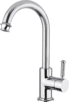 OLIMP-LSM2-03/24-L Смеситель на раковину однорычажный с донным клапаном, золото